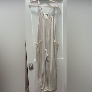 Free People Movement Hot Shot Onesie, Cream, Lightly Worn